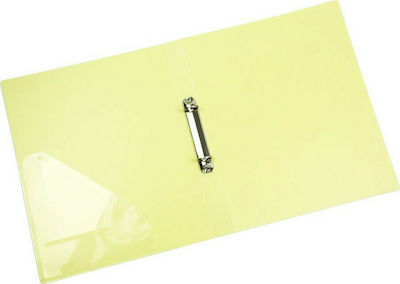 Typotrust Clipboard with 2 Rings for Paper A4 Yellow 1pcs