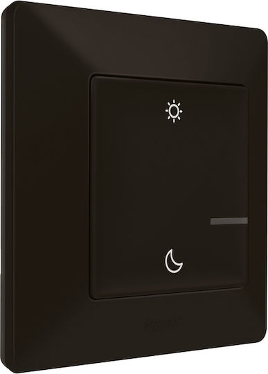 Legrand Valena Life 89 Wall-mounted Electrical Wall Switch One-Way with Frame Black