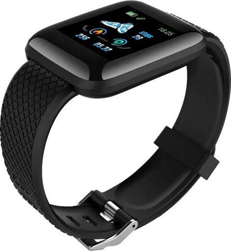 116S Smartwatch με Παλμογράφο (Μαύρο)