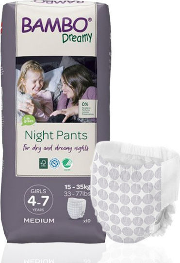 Bambo Nature Πάνες Βρακάκι Bambo Dreamy Girls για 15-35kg 10τμχ