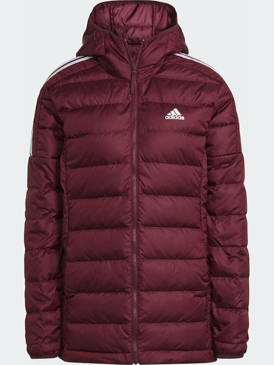 Essentials Down Lungă Jachetă de femei Puffer Victory Crimson