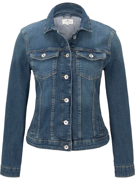 Scurtă Jachetă de femei din denim Piatră întunecată folosită