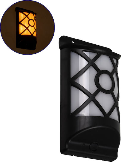 GloboStar Wall Mounted Solar Light Traffic light 3W 90lm Warm White with Motion Sensor and Photocell IP65