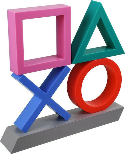 GloboStar LED Kinderprojektorlampe Playstation Icons mit Musterprojektion Mehrfarbig 31.5x7x30εκ.