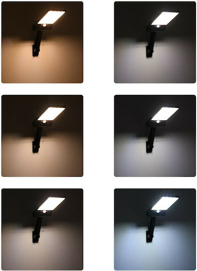 GloboStar Waterproof Solar LED Flood Light 4.5W Warm White 3000K with Motion Sensor and Photocell IP56