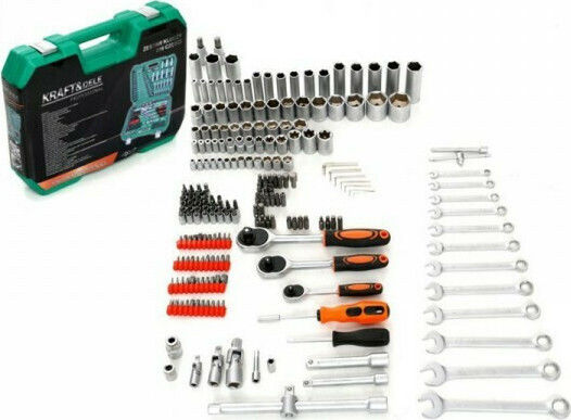 Kraft & Dele Ratschen- & Steckschlüssel-Sets 1\2" & 1\4" & 3\8" 216Stück