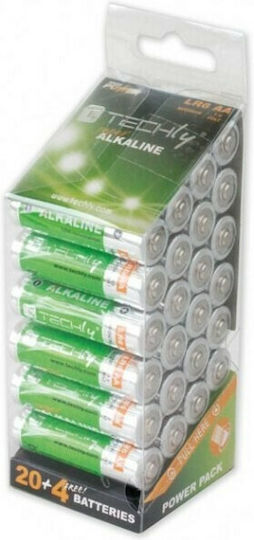 Techly Alkaline Batterien AA 1.5V 24Stück IBT-KAP-LR06-B24T