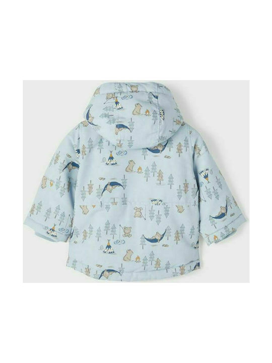 Name It Kinderjacke Kurz mit Kapuze Hellblau