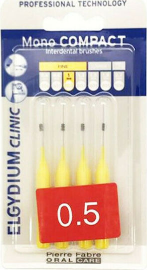 Elgydium Clinic Mono Compact Interdental Brushes 0.5mm Yellow 4pcs