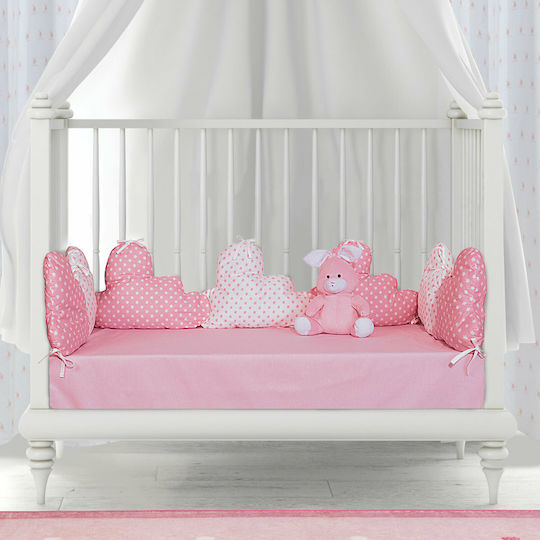 Greenwich Polo Club Crib Bumpers Classic Inside Pink 30x240cm