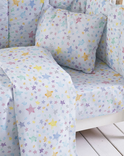Rythmos Glow Crib Bumpers Classic Inside Blue 43x200cm