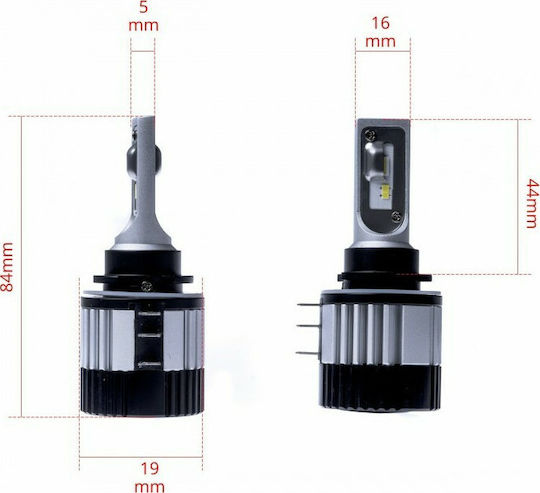 Einparts Λάμπες Αυτοκινήτου H15 LED 6000K Ψυχρό Λευκό 2.5W 2τμχ