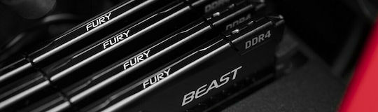Kingston Fury Beast DDR4 32GB RAM με 2x16GB Modules και Ταχύτητα 3600 για Desktop