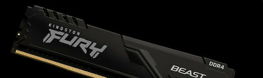 Kingston Fury Beast DDR4 32GB RAM με 2x16GB Modules και Ταχύτητα 3600 για Desktop