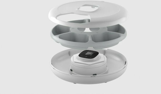 Petoneer Nutrispin Smart Dispenser Automat Hranitoare din Plastic ABS pentru Câine & Pisică în Culoare Alb