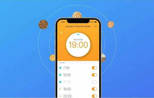 Petoneer Nutrispin Smart Dispenser Automat Hranitoare din Plastic ABS pentru Câine & Pisică în Culoare Alb