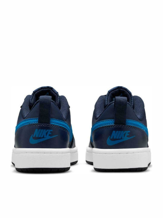 Court Borough Low 2 Kids Sports Shoes Basketball with Laces Blue