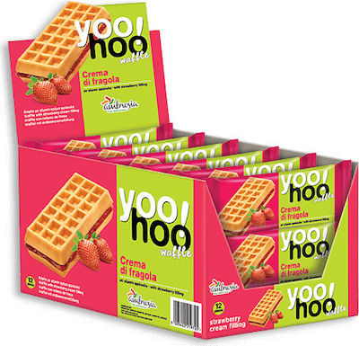 yoo! hoo Waffles with Flavour Φράουλα Γέμιση 50gr 1pcs