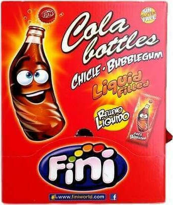 Fini 200 Chewing gum Bottles with Cola Flavour 10gr