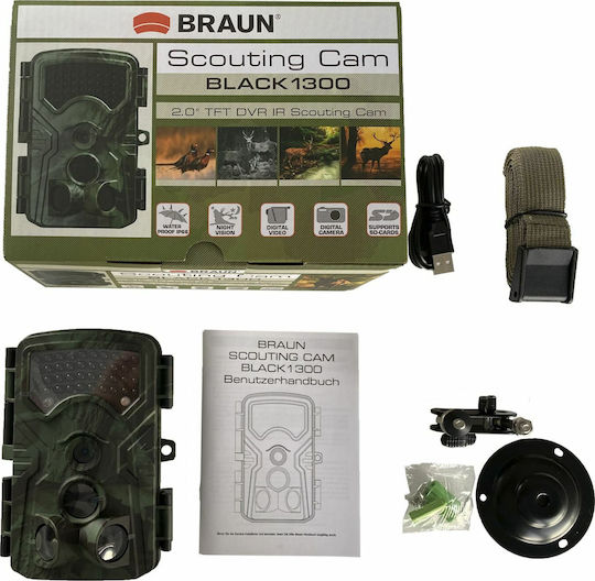 Braun Phototechnik Scouting Black Κάμερα Κυνηγιού Νυχτερινής Λήψης με Ανίχνευση Κίνησης