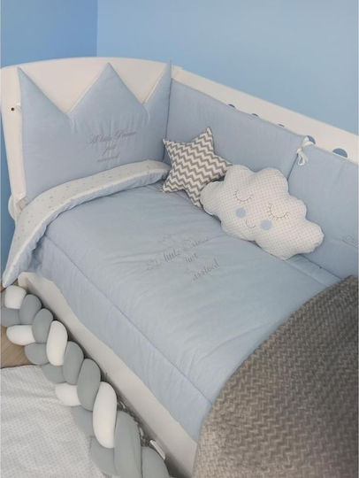 Baby Star A Little Prince Crib Bumpers Classic Inside Light Blue 50x210cm
