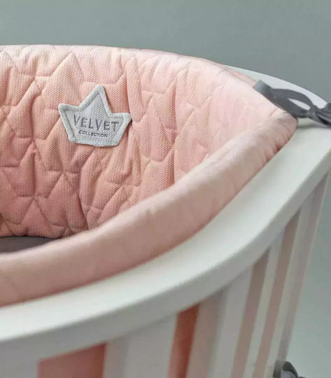 La Millou Velvet Crib Bumpers Classic Inside Pink 25x210cm