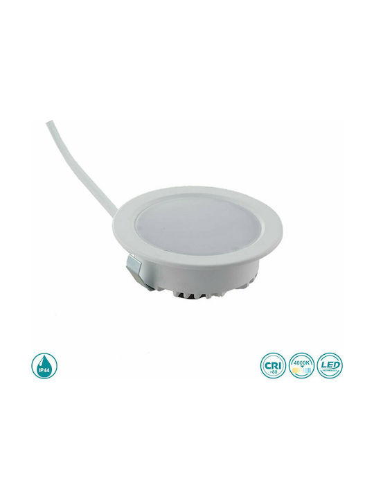 Fan Europe Nemo-65 Round Metallic Ceiling Spot with Built-in LED and Natural White Light White