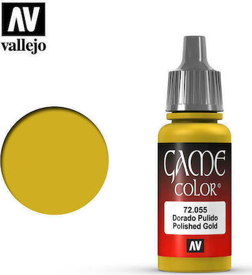 Acrylicos Vallejo Game Color Χρώμα Μοντελισμού Polished Gold 17ml