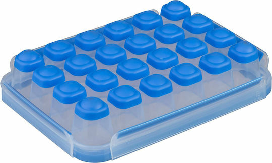 Emsa Clip&Close Ice Tray Cube Plastic 24 Slots with Lid Blue 514549