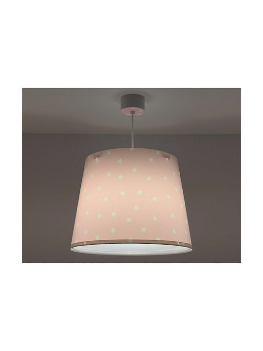 Ango Kids Plastic Single Ceiling Light E27 Starlight Pink 60W 25cm