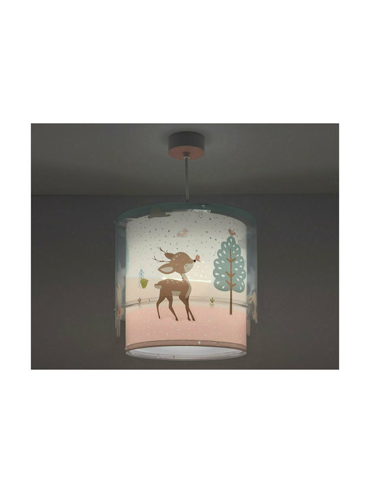Ango Loving Deer Μονόφωτο Παιδικό Φωτιστικό Κρεμαστό από Πλαστικό 23W με Υποδοχή E27 Ροζ 26x25cm