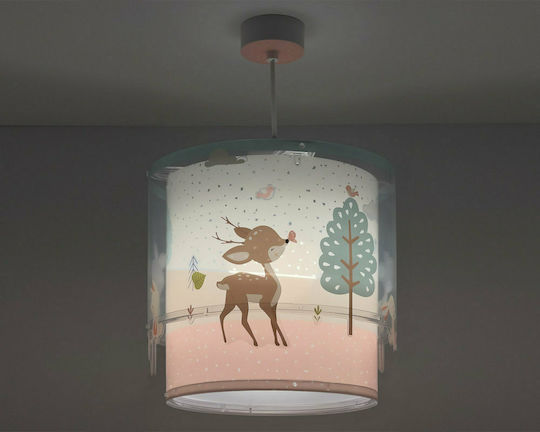 Ango Loving Deer Μονόφωτο Παιδικό Φωτιστικό Κρεμαστό από Πλαστικό 23W με Υποδοχή E27 Ροζ 26x25cm