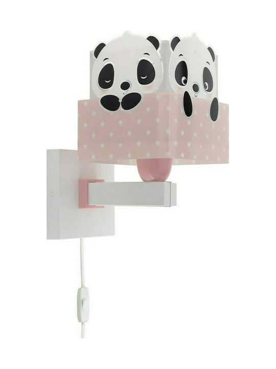 Ango Παιδικό Φωτιστικό Τοίχου Led Πλαστικό Panda Pink