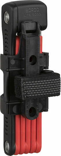 Abus Bordo Lite 6055K/85 RD SH Bicycle Folding Lock with Key Red