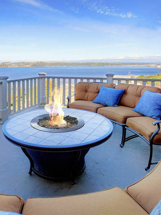 Planika Galio Fire Pit Insert Automatic Огнище На открито Бял 45x45x25см