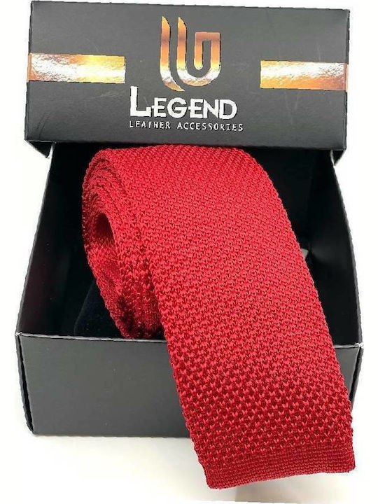 Legend Accessories Men's Tie Knitted Monochrome Red