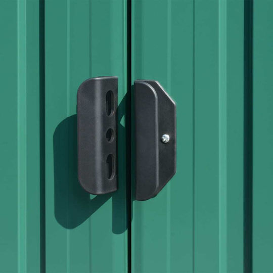 Metallic Garden Shed Galvanized Green with Air Vents M2.57xW7.79xH1.81m