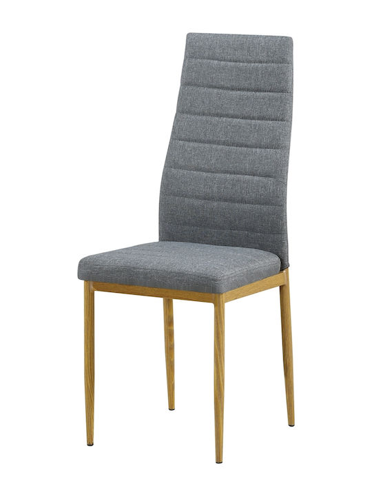 Jetta Dining Room Fabric Chair Grey / Gold F.116 42x49x98cm ΕΜ966F,116