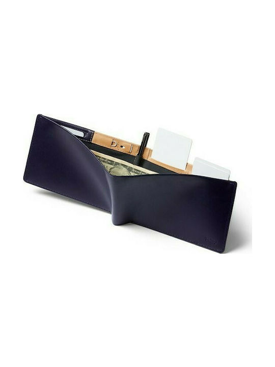Travel Wallet Men's Leather Wallet with RFID Blue