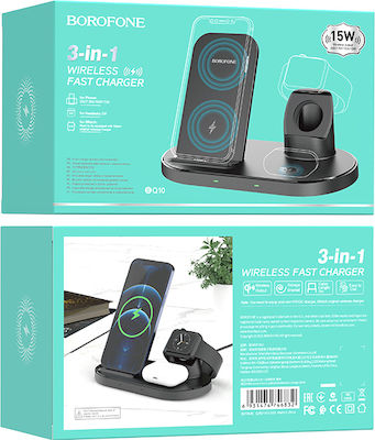 Borofone Ασύρματος Φορτιστής (Qi Pad) 18W Μαύρος (BQ10)