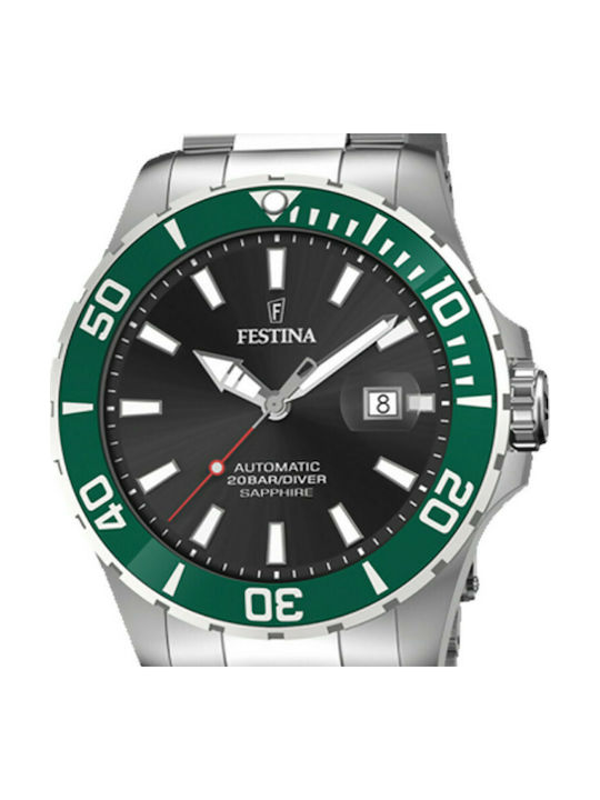 Festina Watch Chronograph Battery with Silver Metal Bracelet