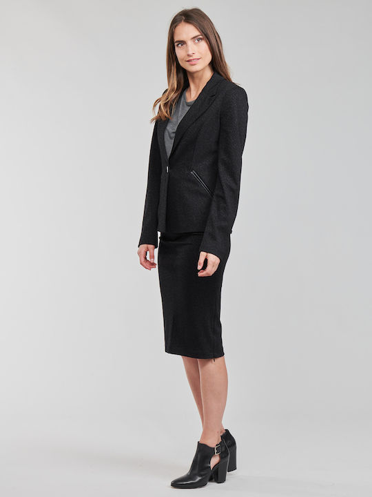 Guess Women's Waisted Blazer Black