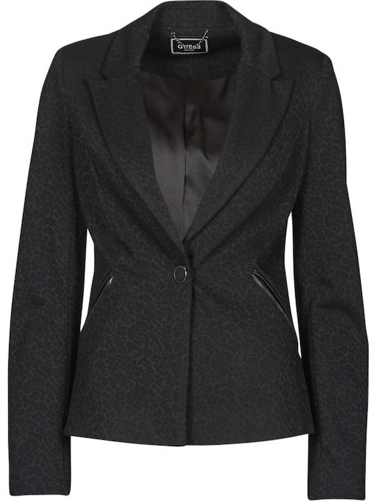 Guess Women's Waisted Blazer Black