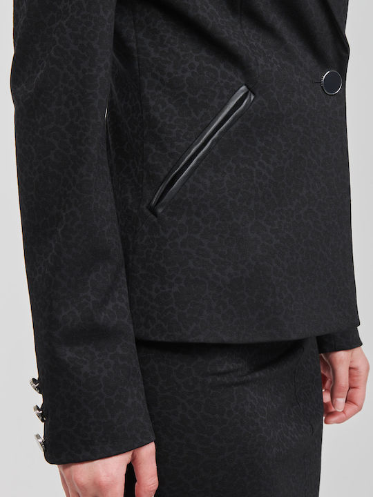 Guess Women's Waisted Blazer Black