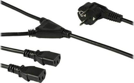 StarTech Schuko - IEC C13 Cable 2m Μαύρο PXT101YEU2M