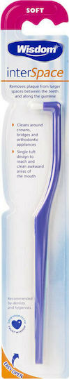 Wisdom InterSpace Soft Interdental Brush with Handle Purple 1pcs
