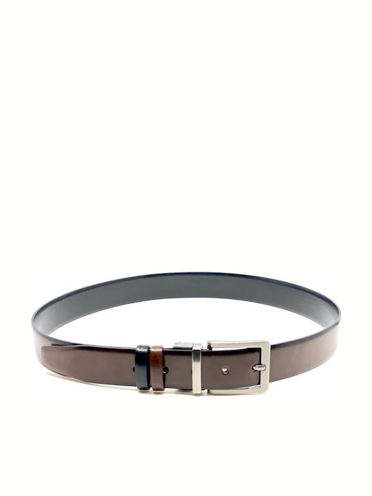 LGD-2021 Men's Belt from Artificial Leather Double Sided Black / Brown 2021 DOUBLE