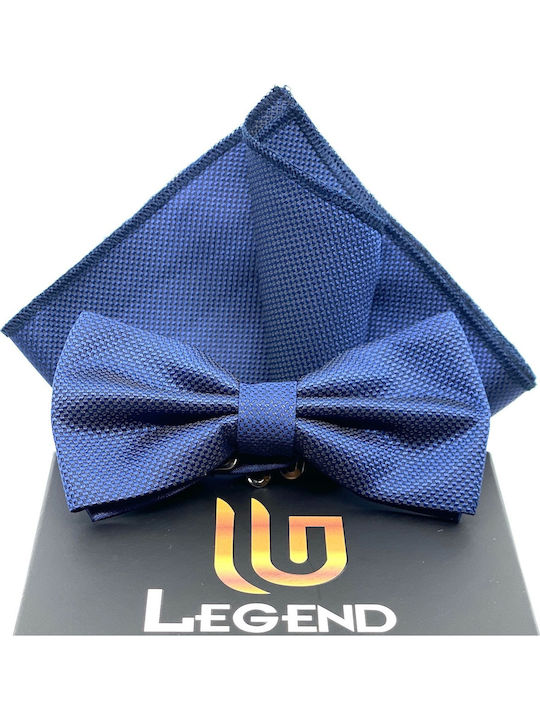 Legend Accessories Bow Tie Set with Pochette Blue Royal Legend