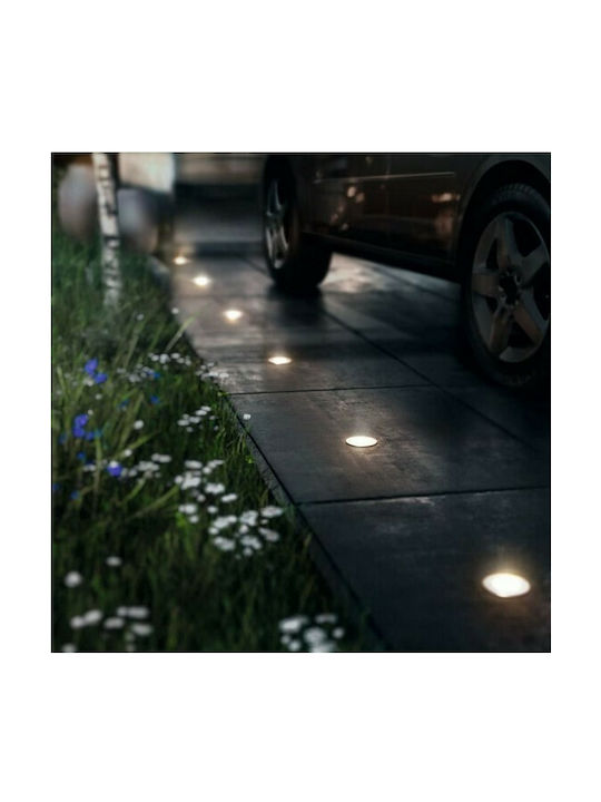 Philips Mygarden Σποτ Δαπέδου LED 3W με Θερμό Λευκό Φως IP67 Ασημί