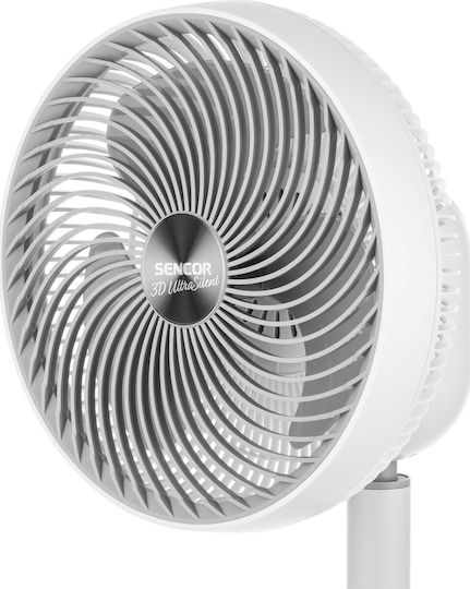 Sencor Ανεμιστήρας Ορθοστάτης 26W Διαμέτρου 28.4cm με Τηλεχειριστήριο Λευκός